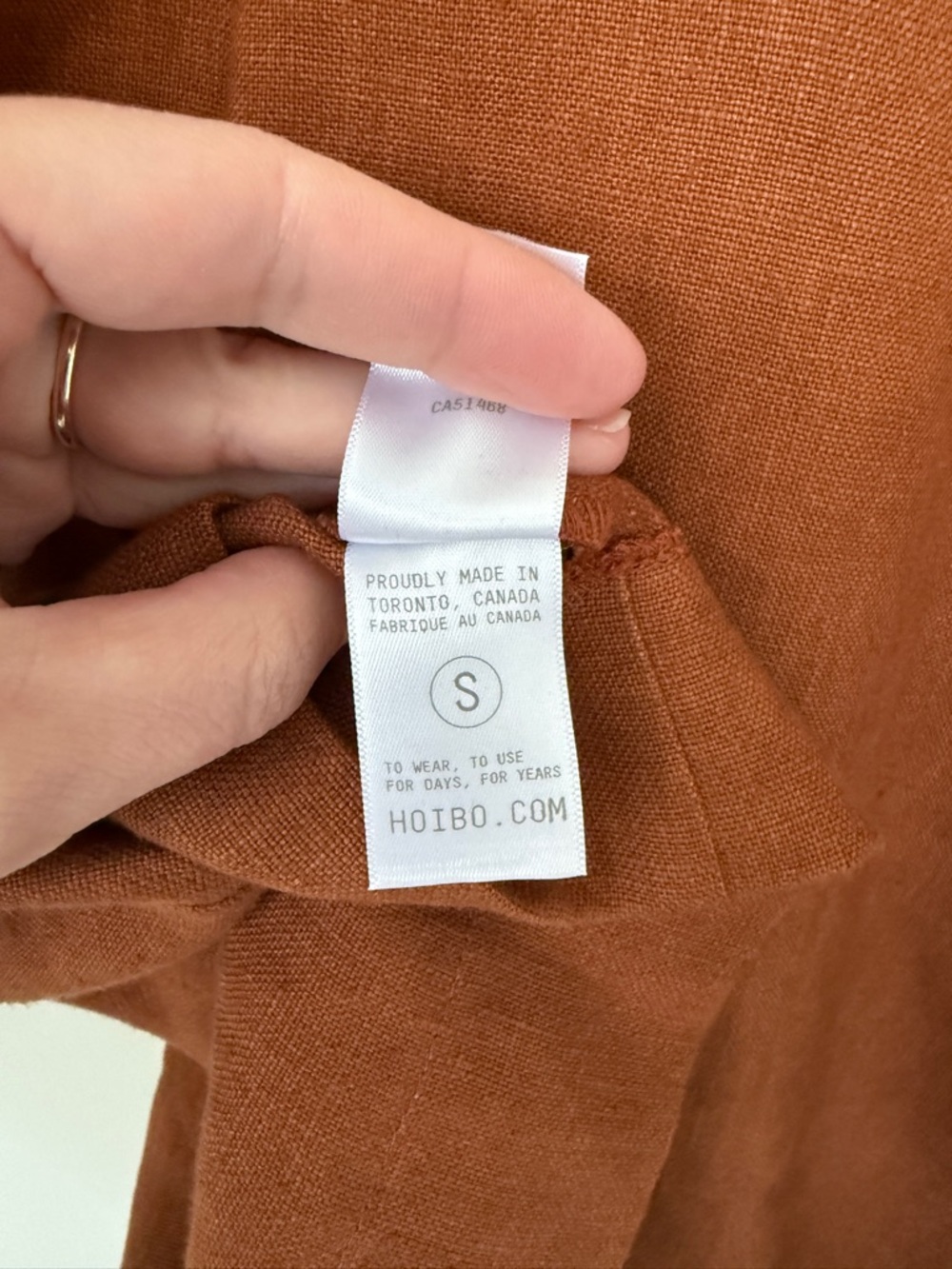 Linen Top - Rust Brown - Picture 4 of 6